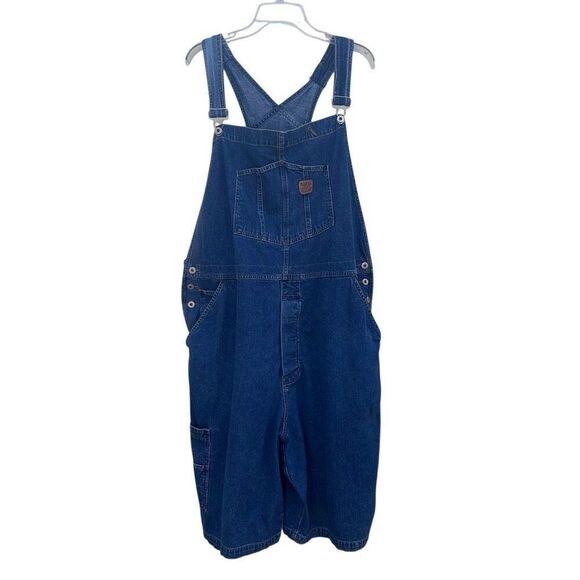 GUESS JEANS USA Workwear Overalls Shorts Men's XXL Blue Denim American Tradition - Picture 1 of 13